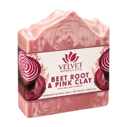 Beet Root + Pink Clay · Handcrafted Soap Bar