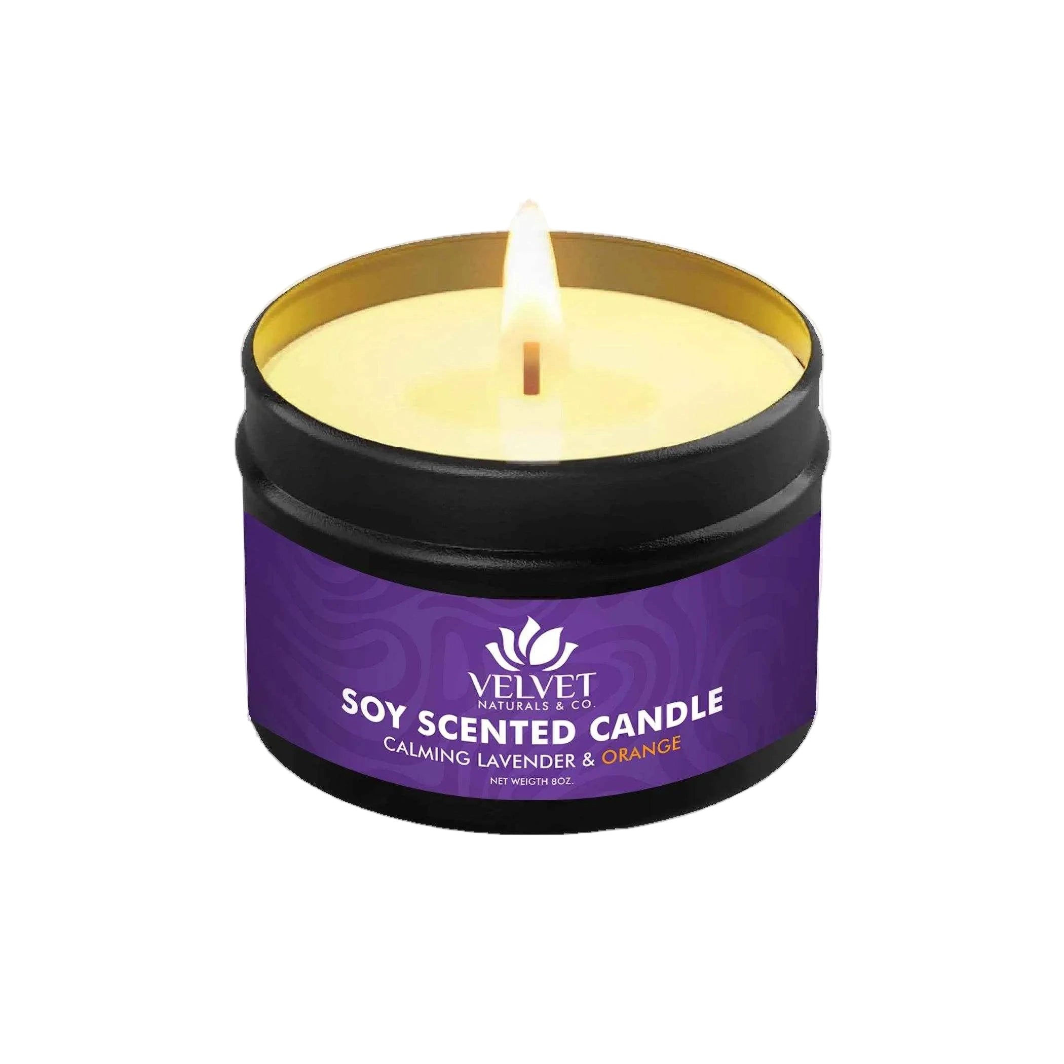 Calming Lavender & Orange • Soy Wax Candle
