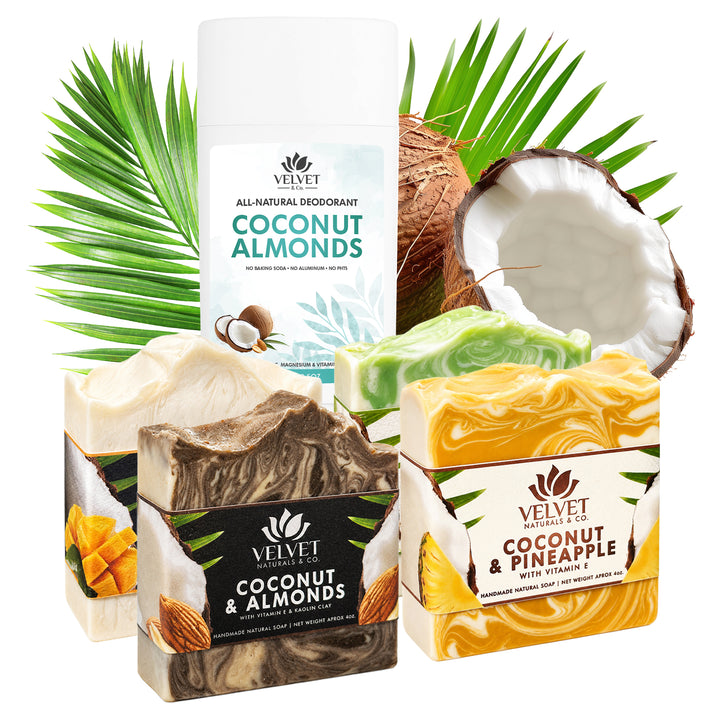 Coconut Lovers Bundle de jabones y desodorante Velvet & Co.