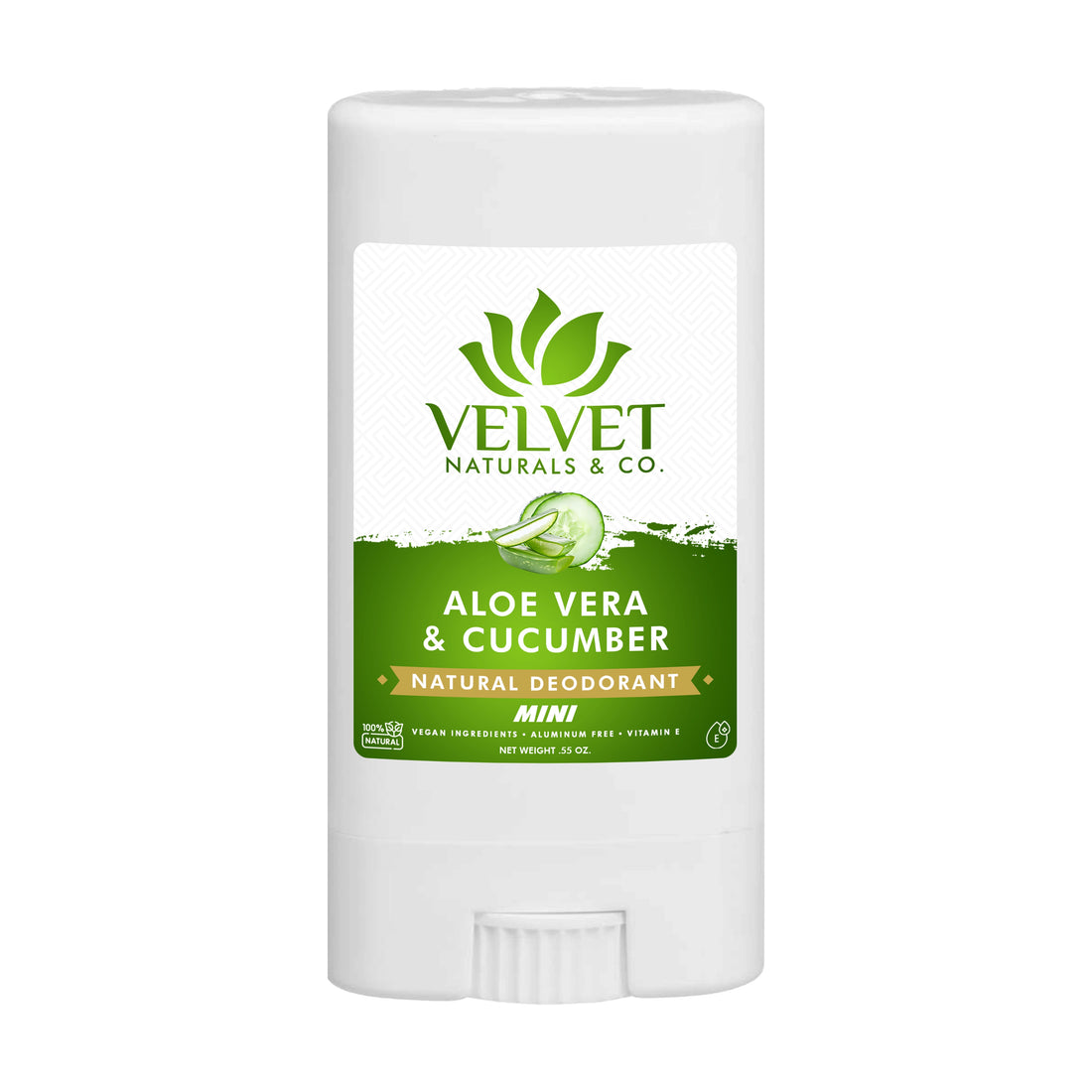 Desodorante Natural Mini 0.55 oz • Aloe Vera + Cucumber