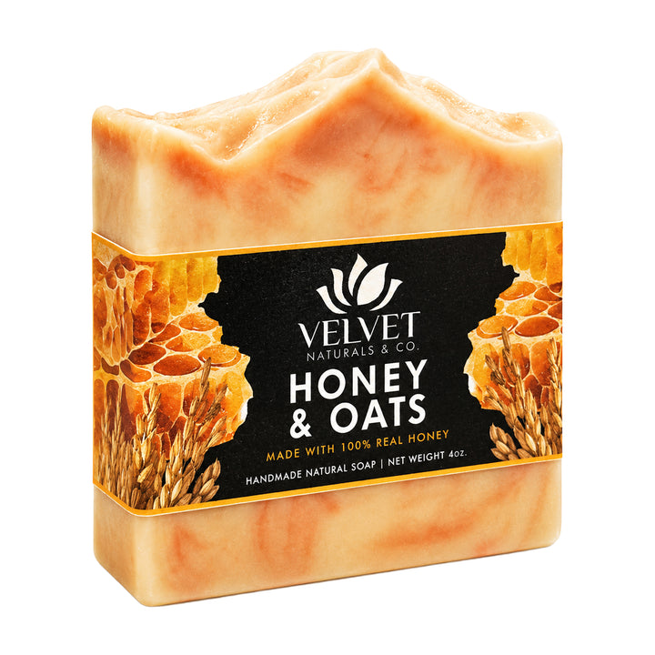 Jabón artesanal Honey and Oats de avena y miel hecho en Puerto Rico