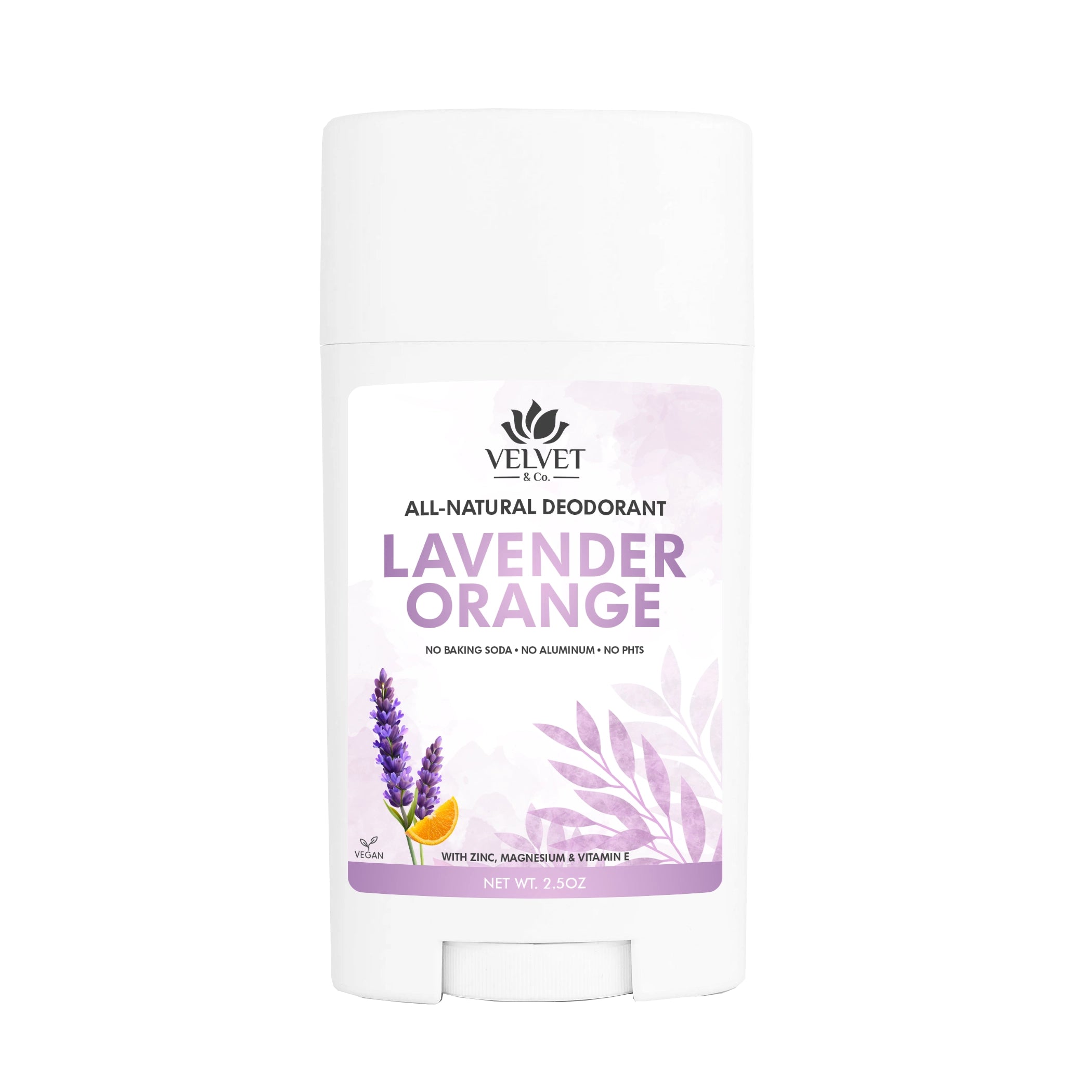 Desodorante Lavender Orange de Velvet & Co. artesanal con aroma floral cítrico