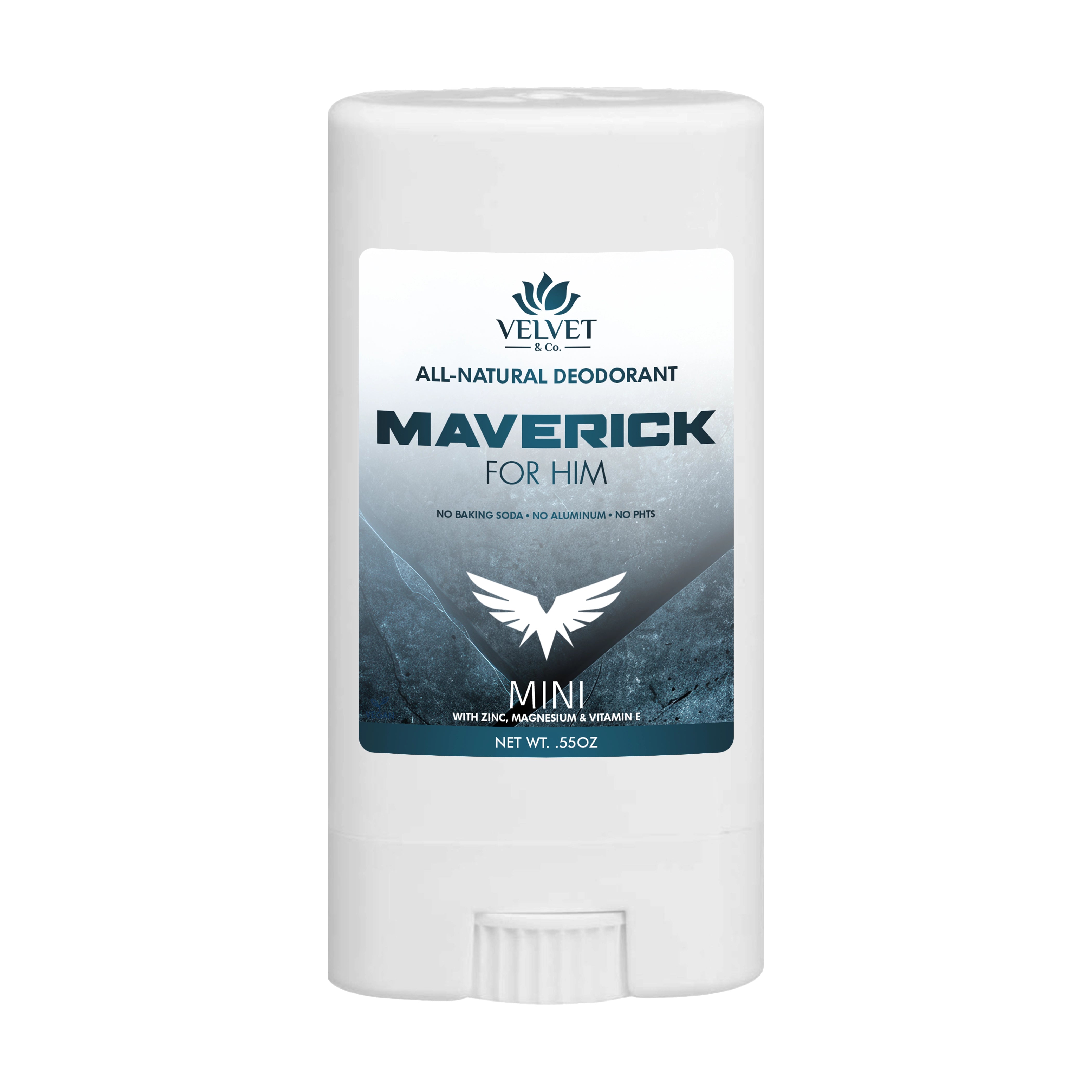 Mini desodorante Maverick de Velvet & Co. artesanal para hombre