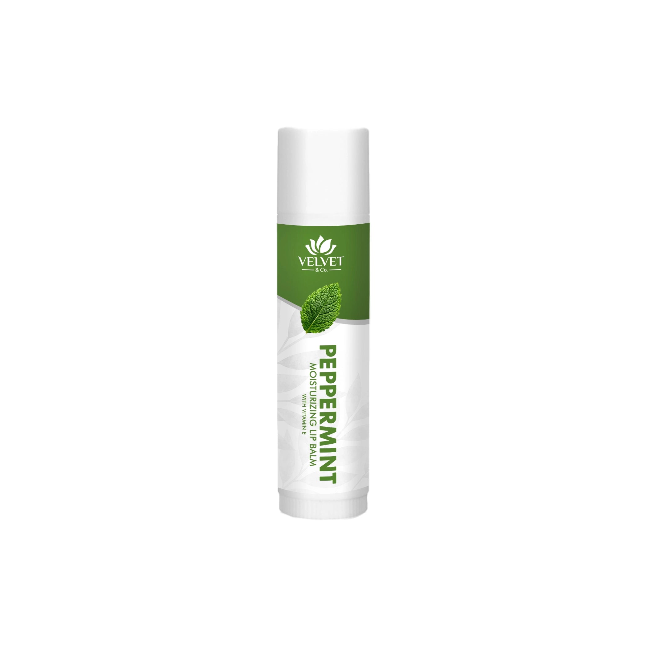 Lip balm Peppermint de Velvet & Co. artesanal con sensación fresca