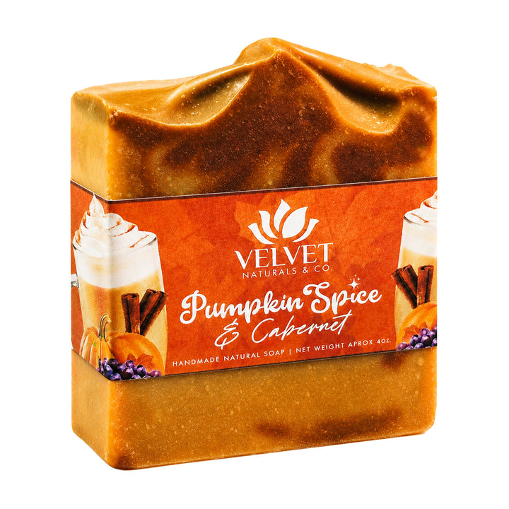 Jabón artesanal Pumpkin Spice y Cabernet con aroma especiado Velvet & Co.