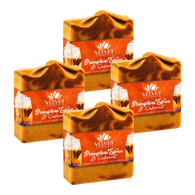Pumpkin Spice Bundle de Velvet & Co. con cuatro jabones artesanales especiados