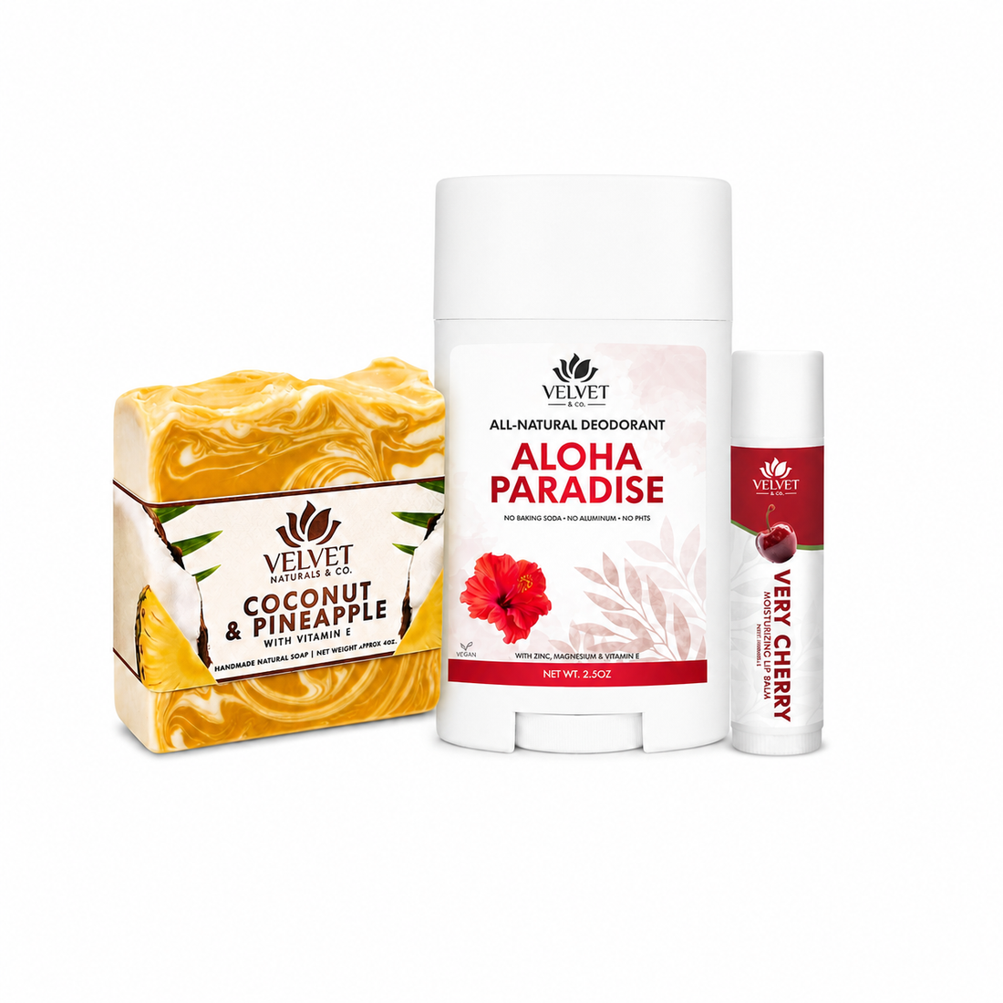 Daily Essentials con jabón, desodorante y lip balm