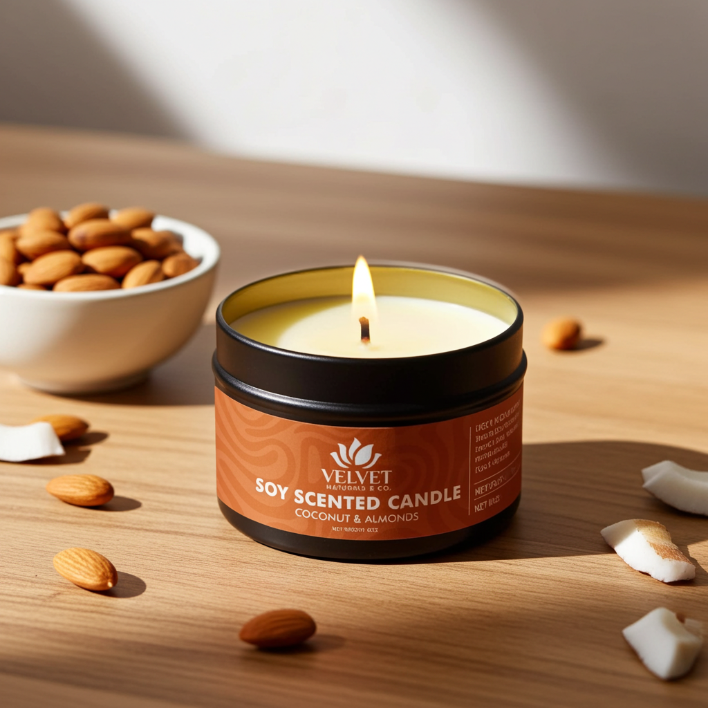 Coco + Almendras • Vela de Cera Soja