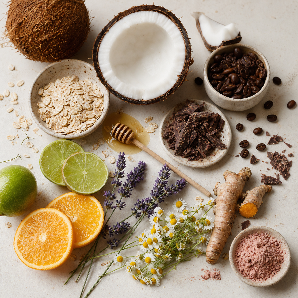 Aceites de coco y oliva